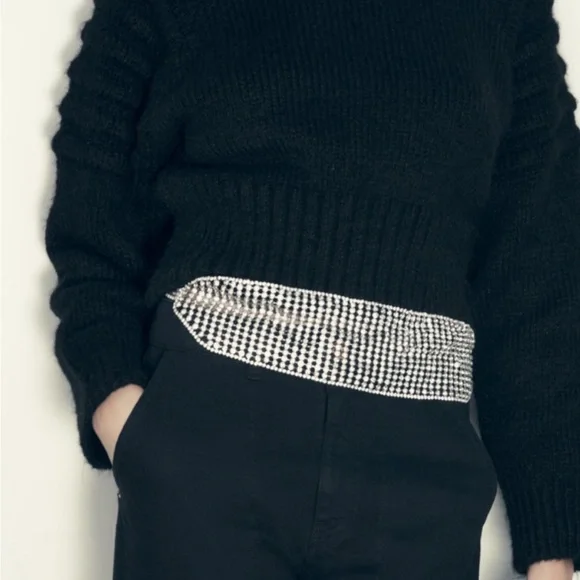 Zara | Accessories | Zara Rhinestone Belt | Poshmark display picture 1